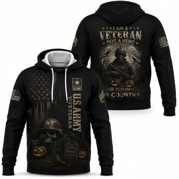 Custom US Army Veteran Halloween Hoodie