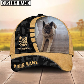 oycorners Custom Name Grey Elghund 3D Cap, Farmer Cap, Cap For Farmers, Best Farm Hat, Farm Use Hat