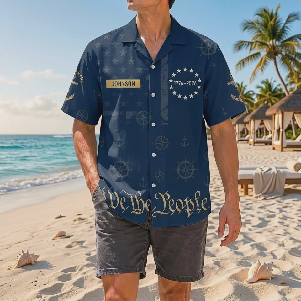 Official Product Showcase Video: Custom Navy Veteran Hawaiian Shirts We The People Remembrance Edition