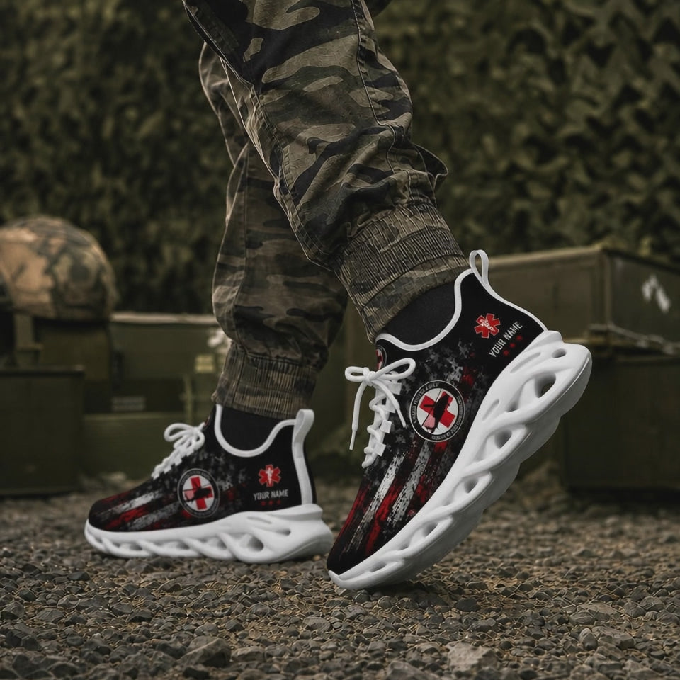Custom Name Veteran Medical Corps Max Soul Shoes, Veteran Sneaker