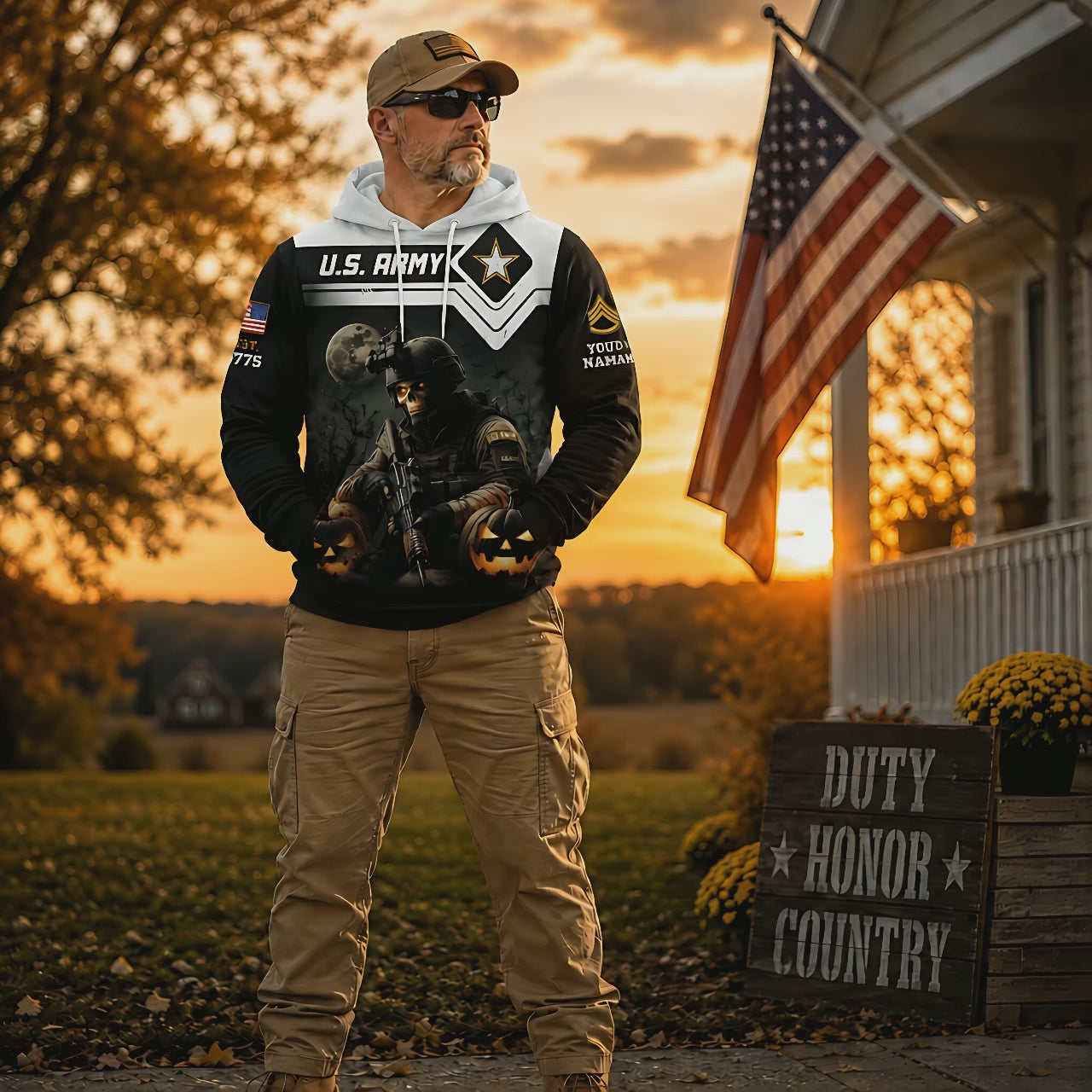 Custom Army Halloween Combat Hoodie