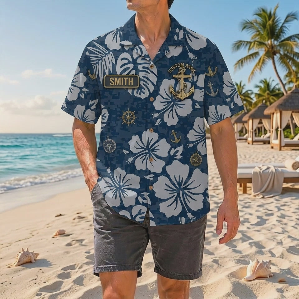 Official Product Showcase Video: Custom Navy Veteran Hawaiian Shirts Fair Winds Camo Edition