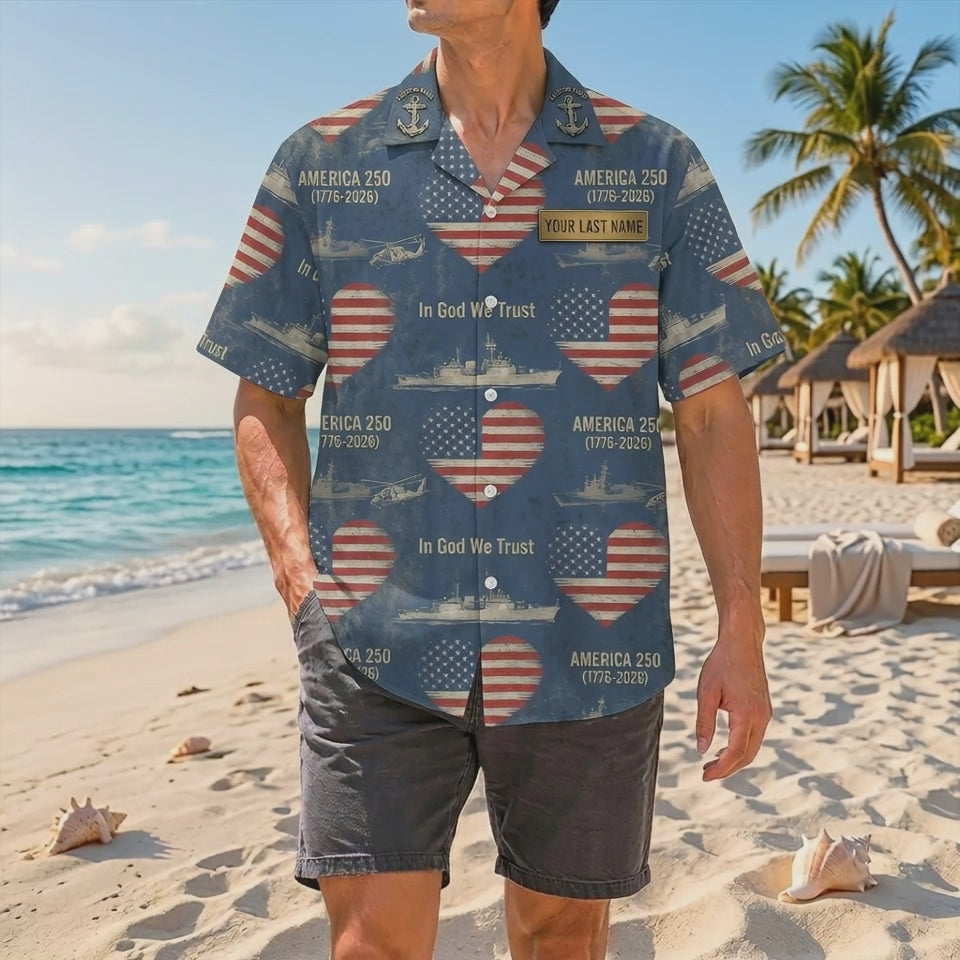 Official Product Showcase Video: Custom Navy Veteran Memorial Day Remembering Our Fallen Heroes Hawaiian Shirts