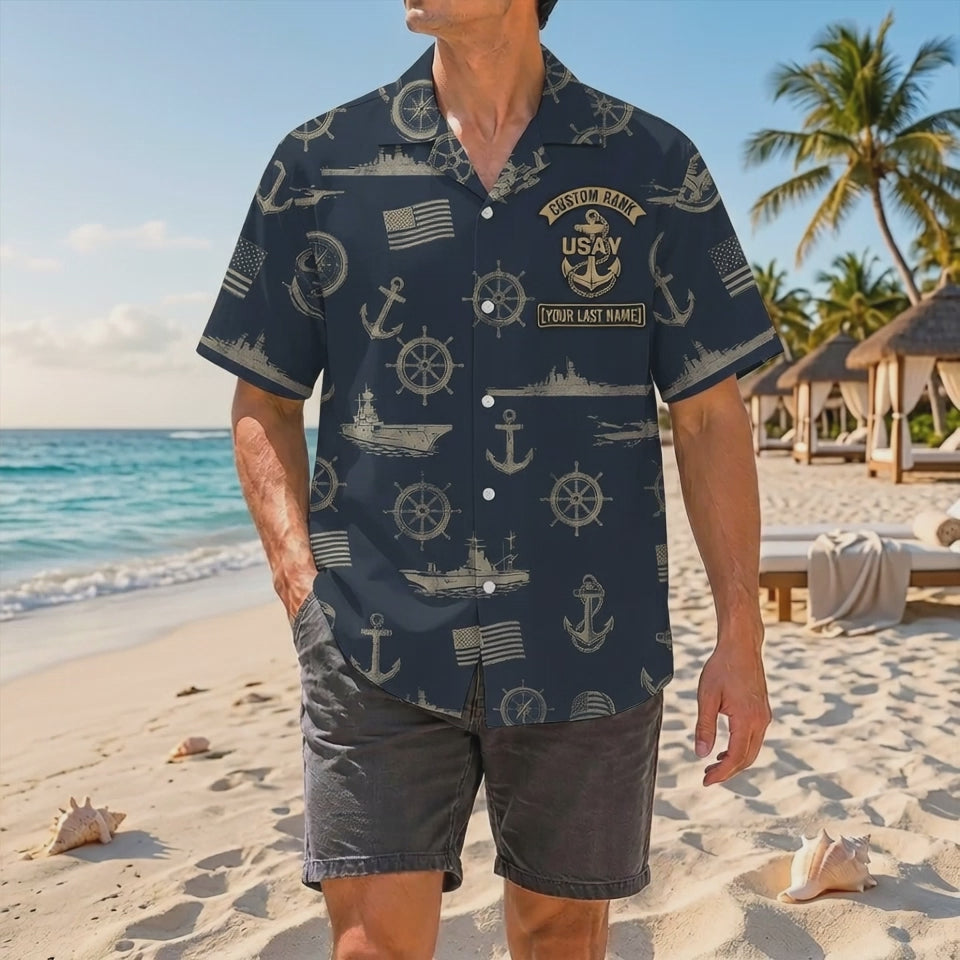 Official Product Showcase Video: Custom Navy Veteran Hawaiian Shirts Freedom Respect Edition