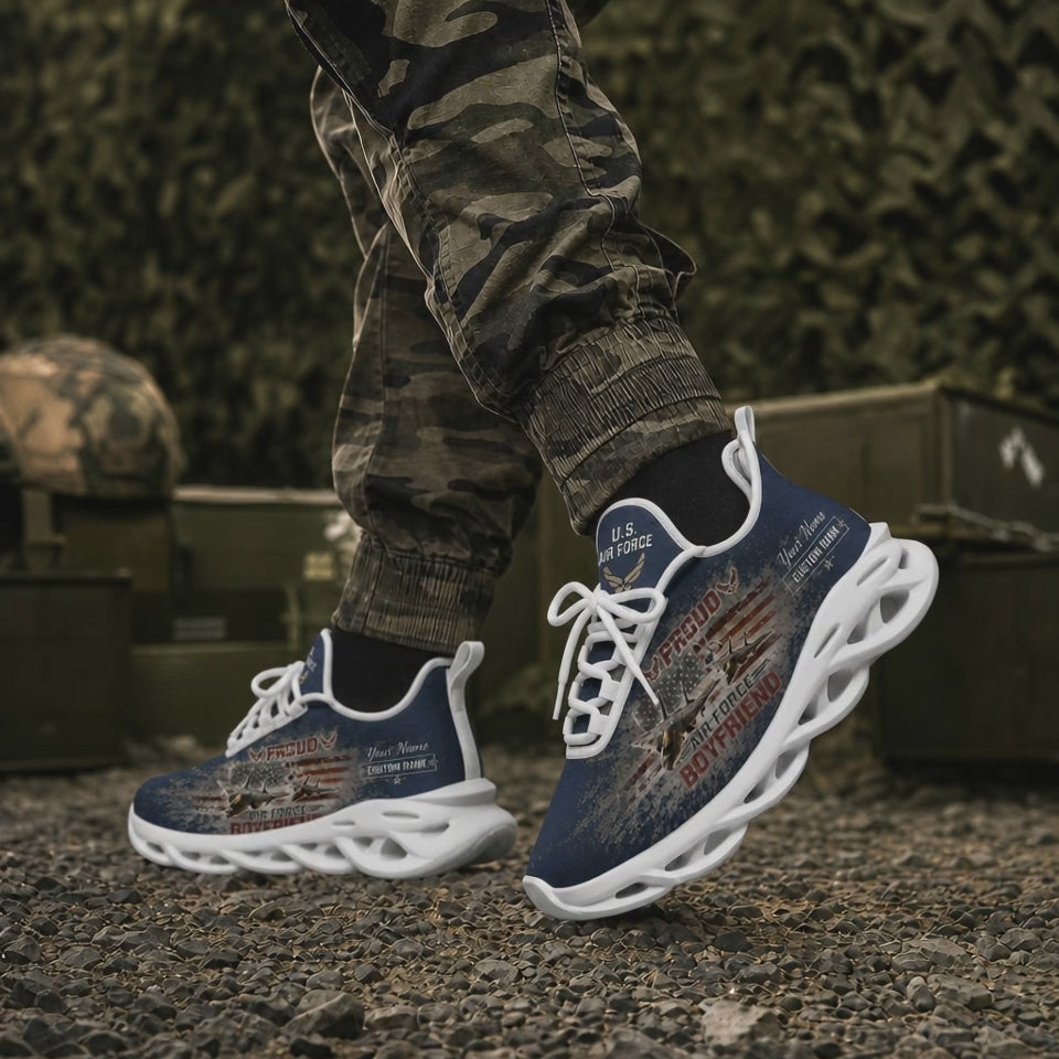 Custom Name Proud Army Boyfriend Max Soul Shoes, Veteran Sneaker