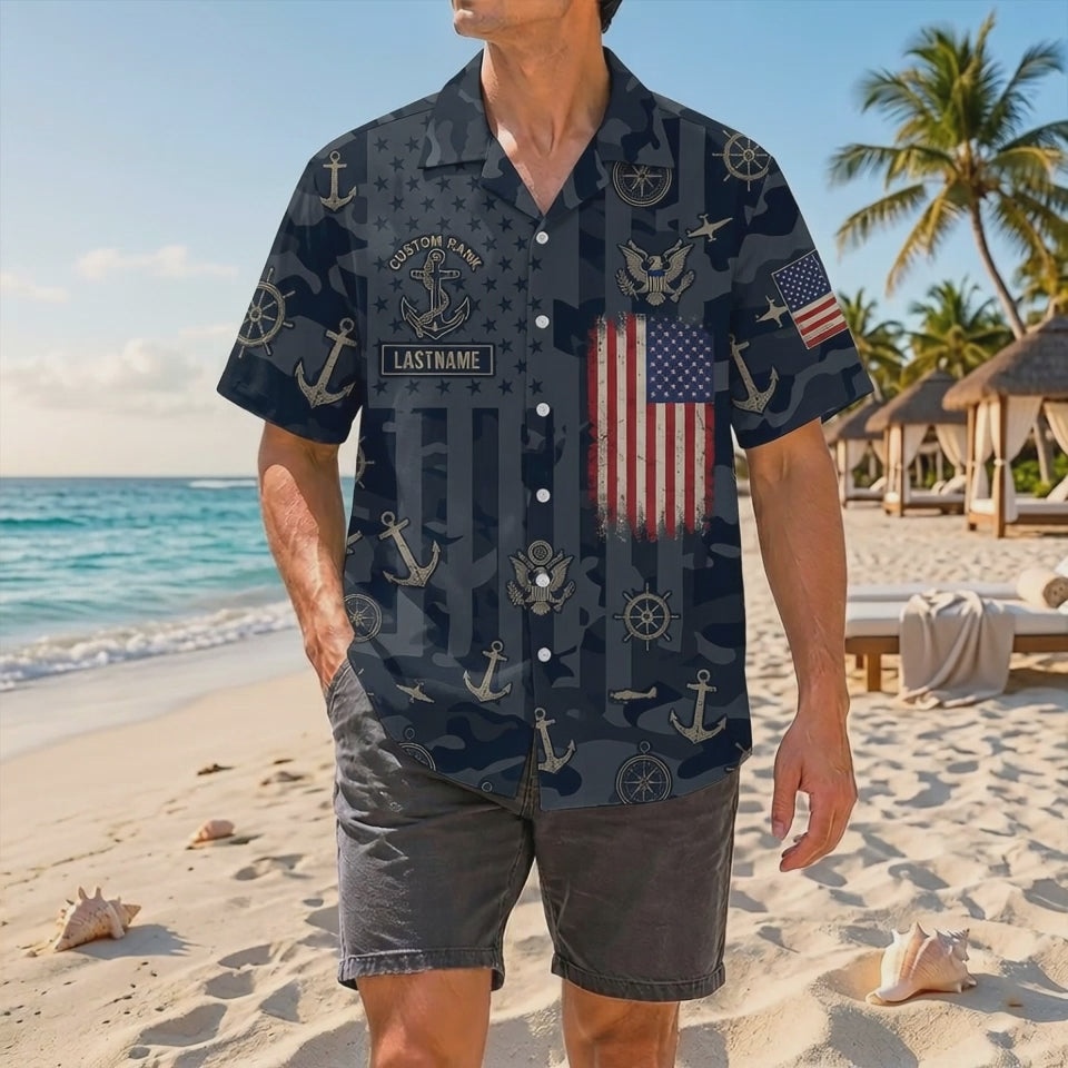 Official Product Showcase Video: Custom Navy Veteran Hawaiian Shirts Tactical Camo Edition