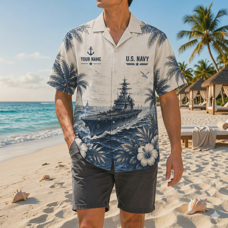 Video preview showcasing the premium soft-spun fabric weave, high-definition submarine periscope target graphics, personalized sailor name, and the vibrant circular backing insignia