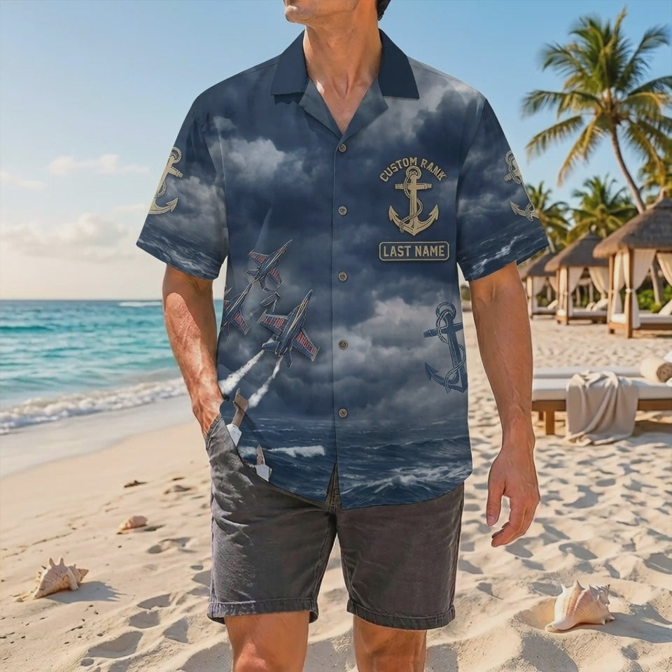 Official Product Showcase Video: Custom Navy Veteran Hawaiian Shirts Sky Sentinels Edition
