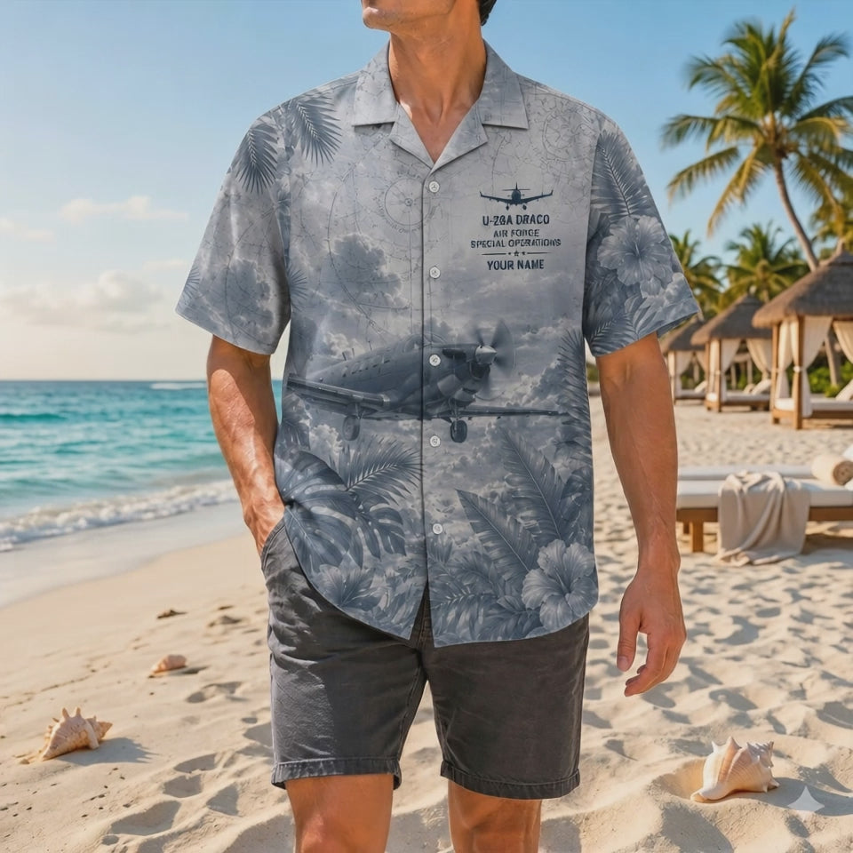 Video preview highlighting the soft steel blue tones, technical navigation chart textures, custom stenciled name block, and high-quality premium resort fabric drape