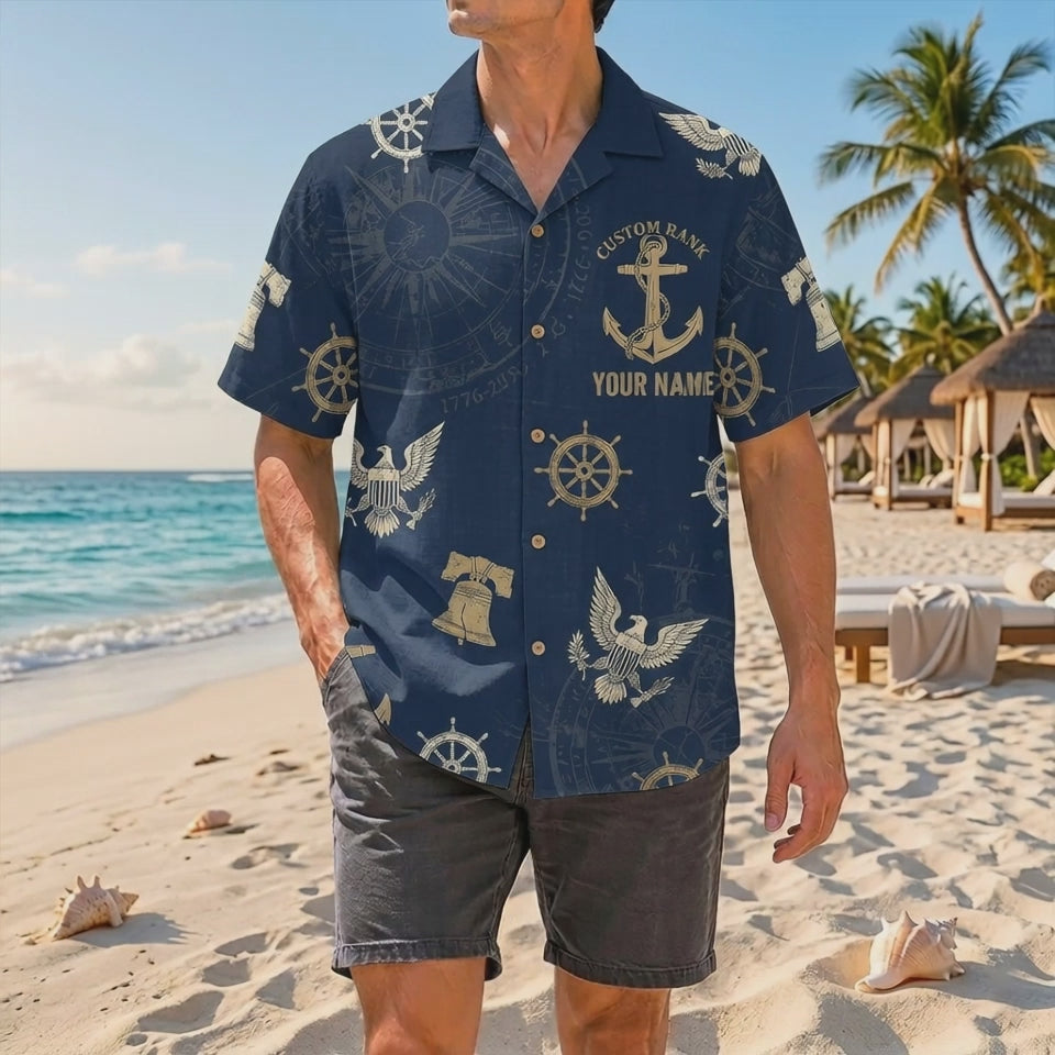 Official Product Showcase Video: Custom Navy Veteran Hawaiian Shirts Liberty Anchor Edition