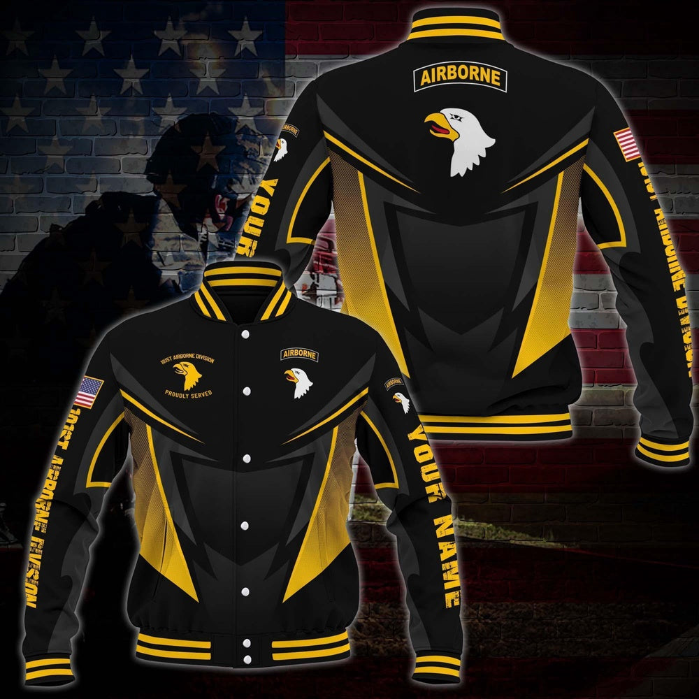 101st Airborne Division Veteran Military Jacket Baseball Jacket Custom Shirt