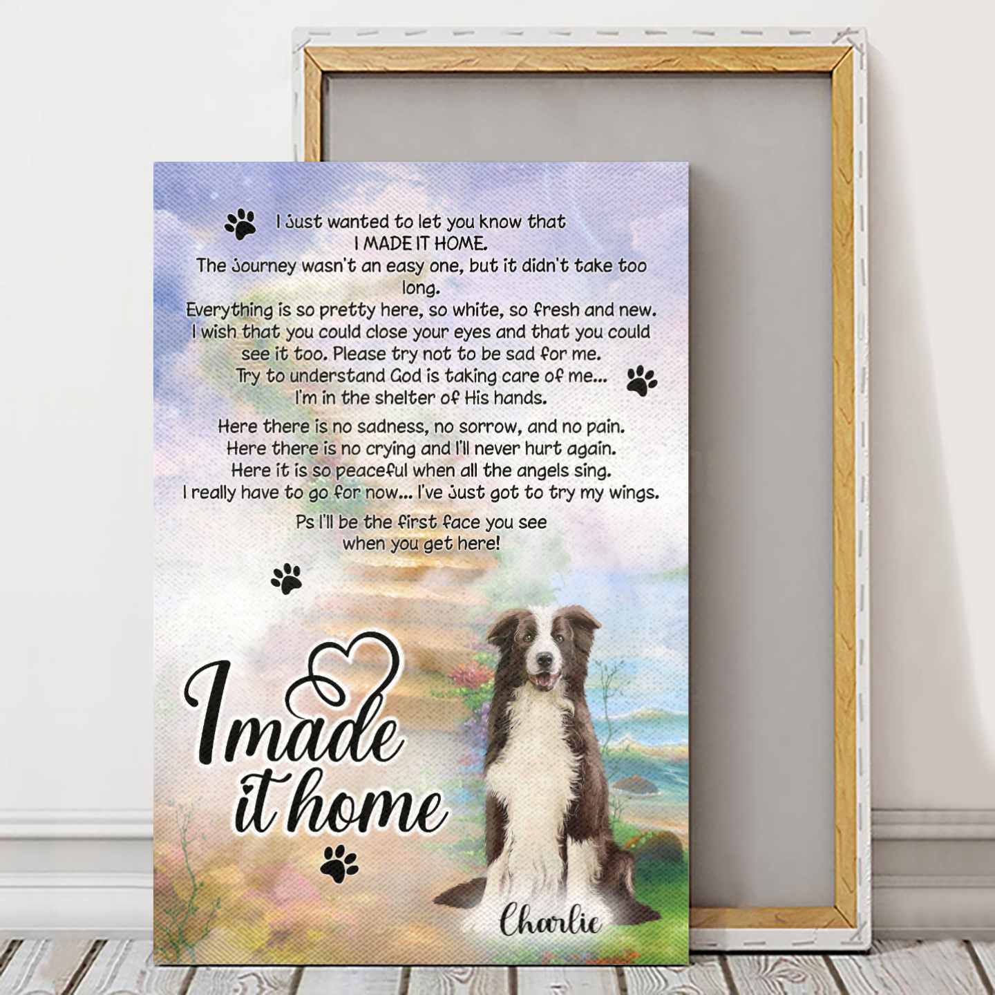 Personalized Canvas/Poster Prints For Friends/Pet Lovers - Unique Gift Custom With Dogs/Cats Breed & Names - I Made It Home