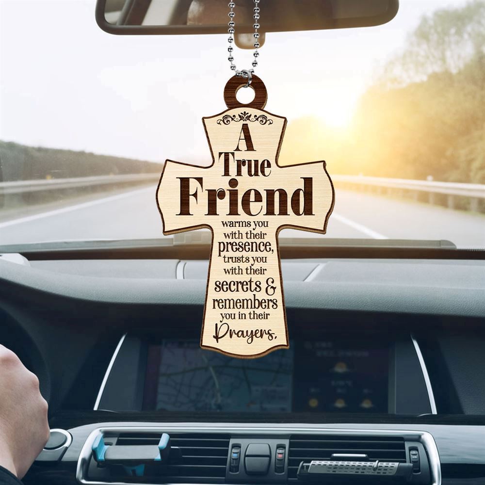 A True Friend Warms You With Their Presence Jesus Wood Christmas Ornament, Christmas Ornaments 2023