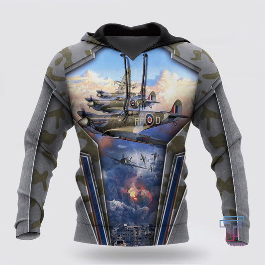 Us Air Force Hoodie, Air Force Aircraft Supermarine Spitfire Hoodie For Men And Women