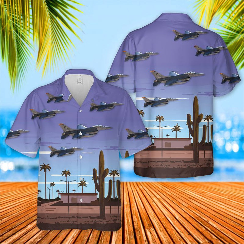 Air Force Hawaiian Shirt, Air National Guard Air Force Reserve Command Test Center F-16C Fighting Falcon Hawaiian Shirt, Air Force Aloha Shirt