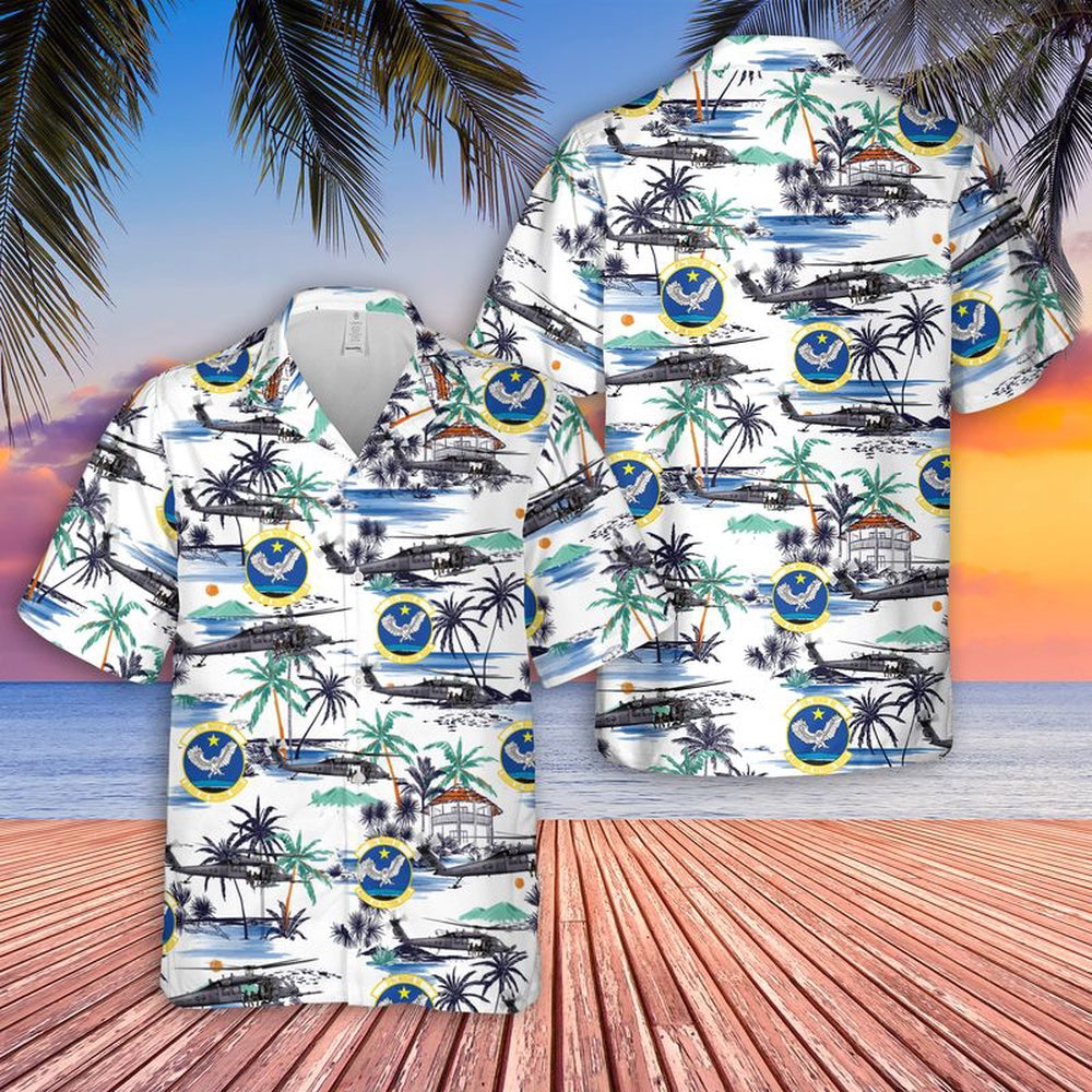 Air Force Hawaiian Shirt, Alaska Air National Guard 210th Rescue Squadron (210 RQS) HH-60G Pave Hawk Hawaiian Shirt, Air Force Aloha Shirt