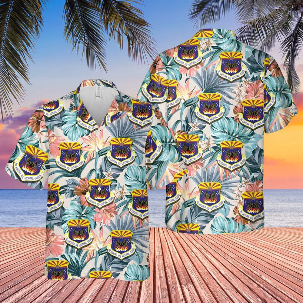 Air Force Hawaiian Shirt, Arizona Air National Guard Hawaiian Shirt, Air Force Aloha Shirt