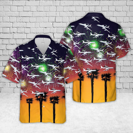 Air Force Hawaiian Shirt, Boeing E-3 Sentry US Air Force Hawaiian Shirt, Air Force Aloha Shirt