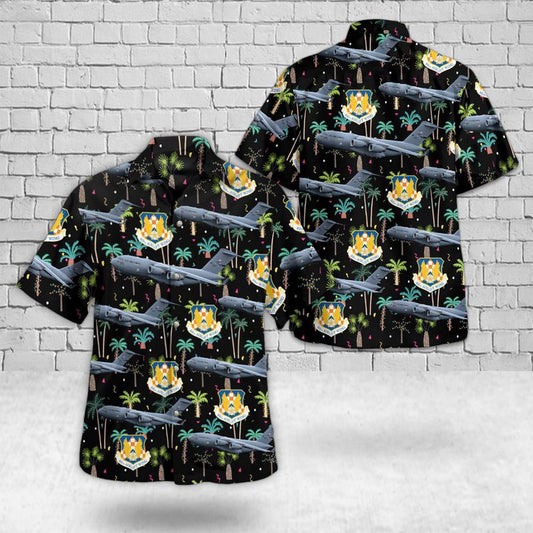 Air Force Hawaiian Shirt, C-17 Globemaster III 105th Airlift Wing New York Air National Guard Hawaiian Shirt, Air Force Aloha Shirt