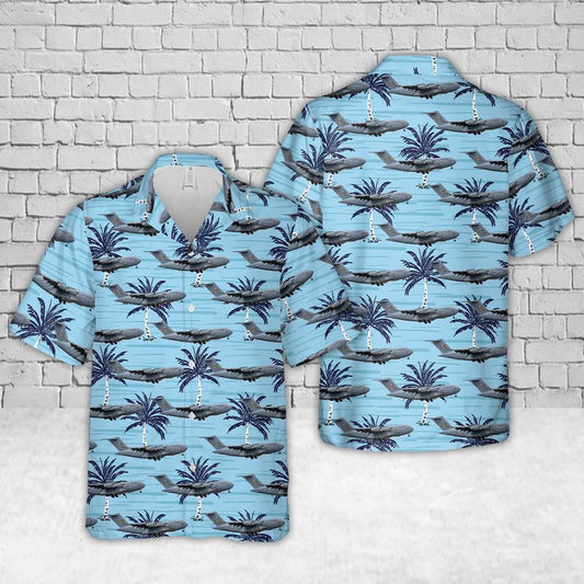 Air Force Hawaiian Shirt, C-17 US Air Force 437 Airlift Wing Hawaiian Shirts, Air Force Aloha Shirt