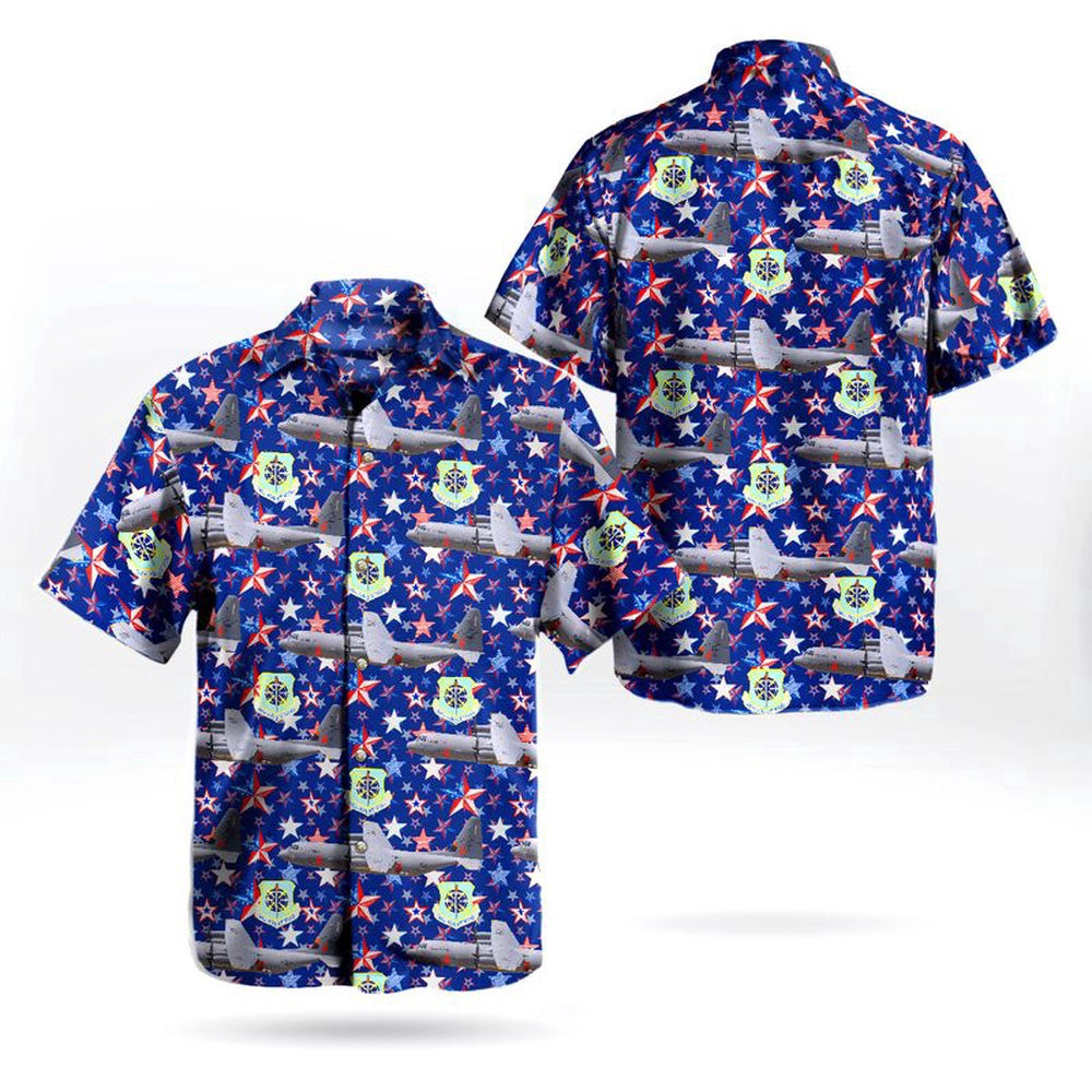 Air Force Hawaiian Shirt, California Air National Guard 146th Airlift Wing Lockheed Martin C-130J-30 Hercules Hawaiian Shirt, Air Force Aloha Shirt