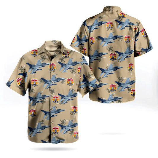 Air Force Hawaiian Shirt, District of Columbia Air National Guard General Dynamics F-16C Fighting Falcon (401) Hawaiian Shirt, Air Force Aloha Shirt