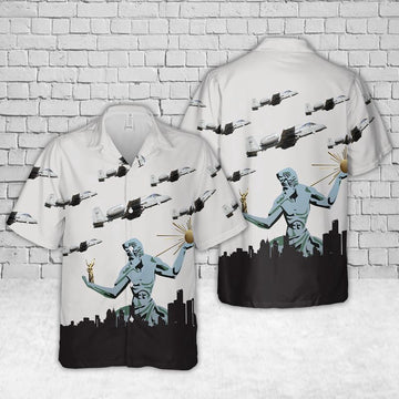 Air Force Hawaiian Shirt, Fairchild Republic A-10 Thunderbolt II Michigan Air National Guard Hawaiian Shirt, Air Force Aloha Shirt