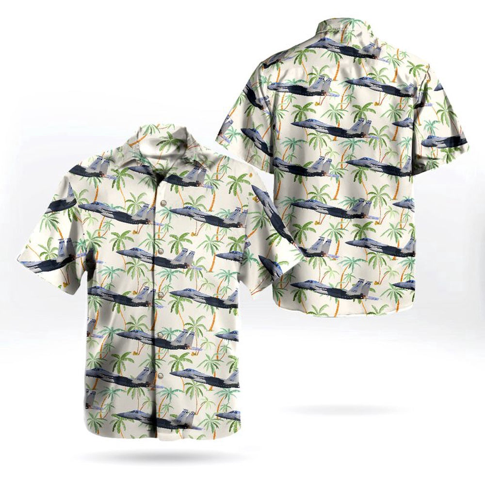 Air Force Hawaiian Shirt, Florida Air National Guard 125th Fighter Wing McDonnell Douglas F-15C Eagle Hawaiian Shirt, Air Force Aloha Shirt