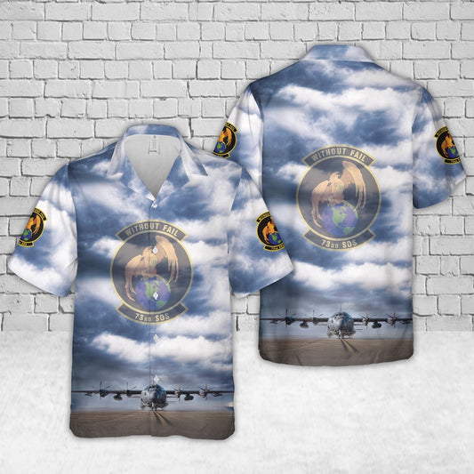 Air Force Hawaiian Shirt, Hurlburt Field, Florida, US Air Force 73rd Special Operations Squadron AC-130J Ghostrider Hawaiian Shirt, Air Force Aloha Shirt