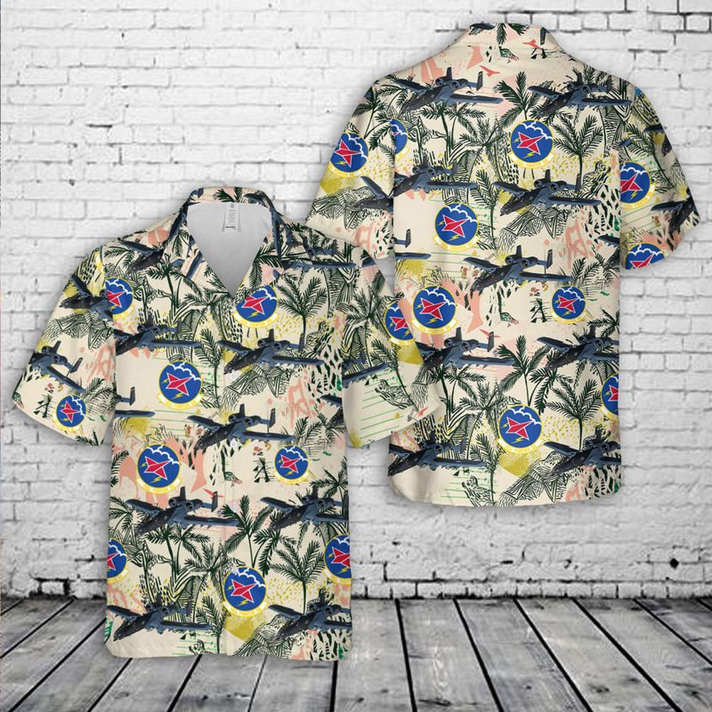 Air Force Hawaiian Shirt, Indiana Air National Guard 163d Fighter Squadron Blacksnakes A-10 Thunderbolt II Hawaiian Shirt, Air Force Aloha Shirt