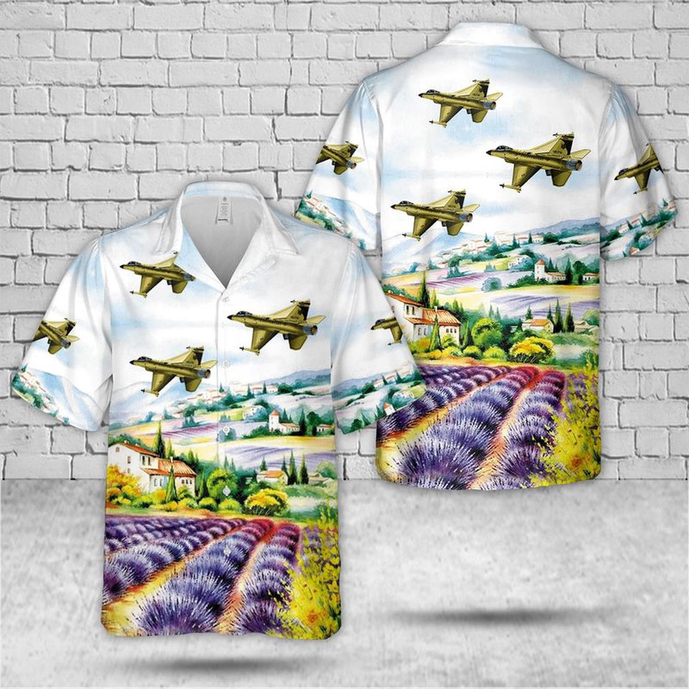 Air Force Hawaiian Shirt, Iowa Air National Guard's golden F-16 Sioux City Hawaiian Shirt, Air Force Aloha Shirt