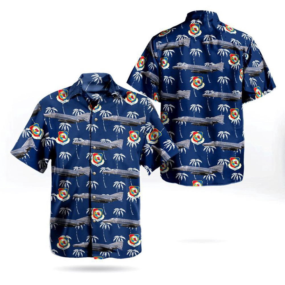 Air Force Hawaiian Shirt, Kansas Air National Guard 184th Intelligence Wing McDonnell Douglas F-4D Phantom II Hawaiian Shirt, Air Force Aloha Shirt