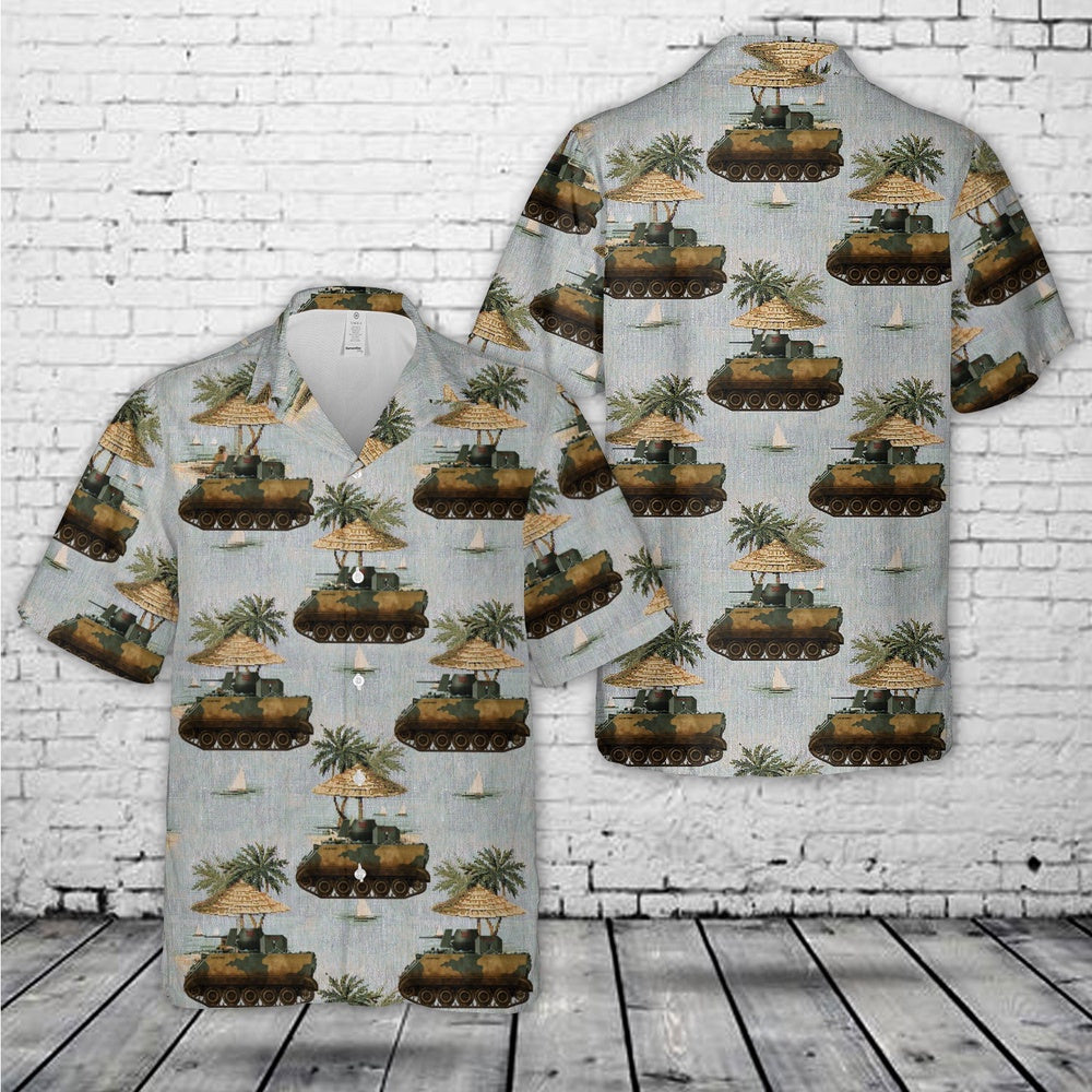 Air Force Hawaiian Shirt, M113A1 ACAV of the US Air Force in Vietnam Hawaiian Shirt, Air Force Aloha Shirt