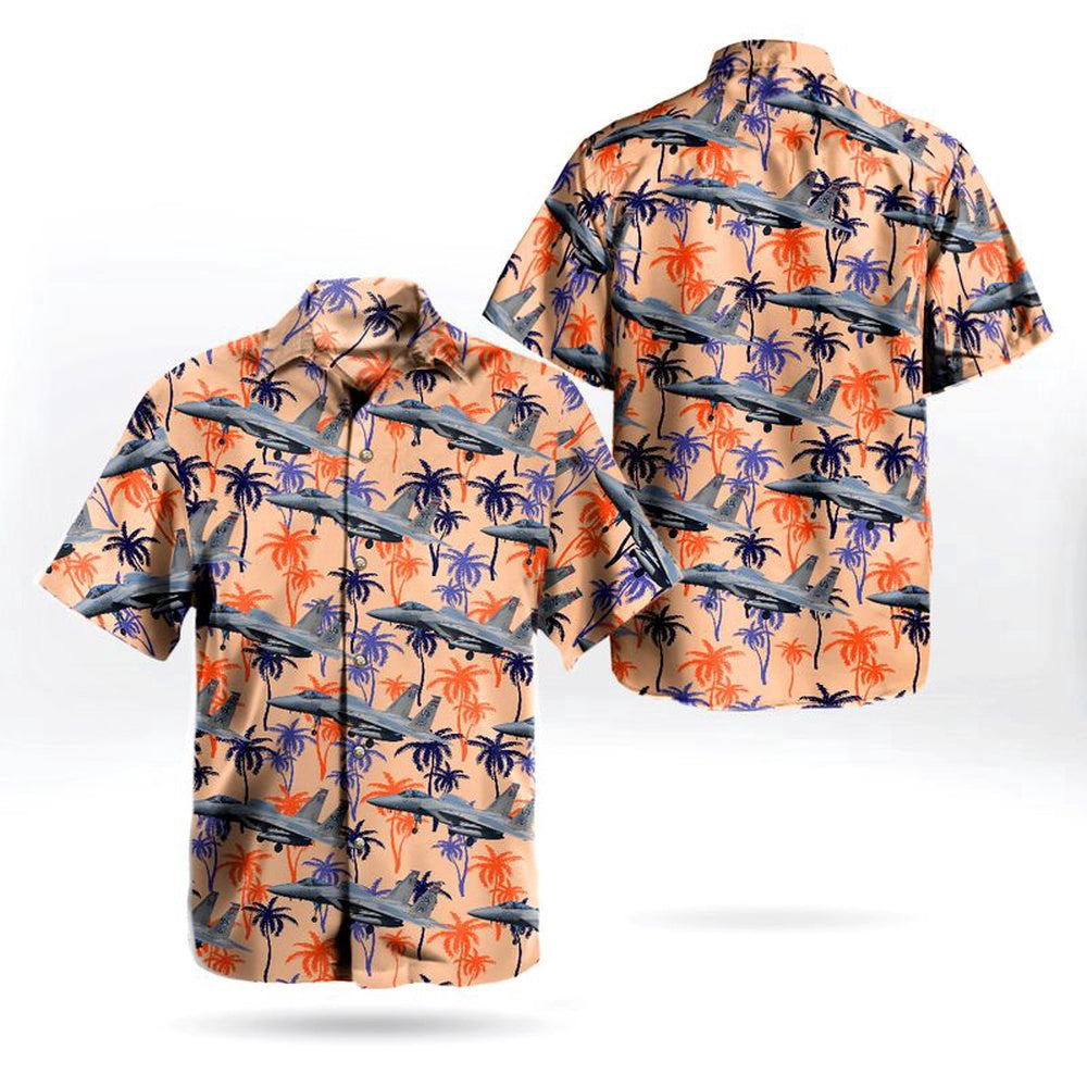 Air Force Hawaiian Shirt, Massachusetts Air National Guard McDonnell Douglas F-15C Eagle Hawaiian Shirt, Air Force Aloha Shirt