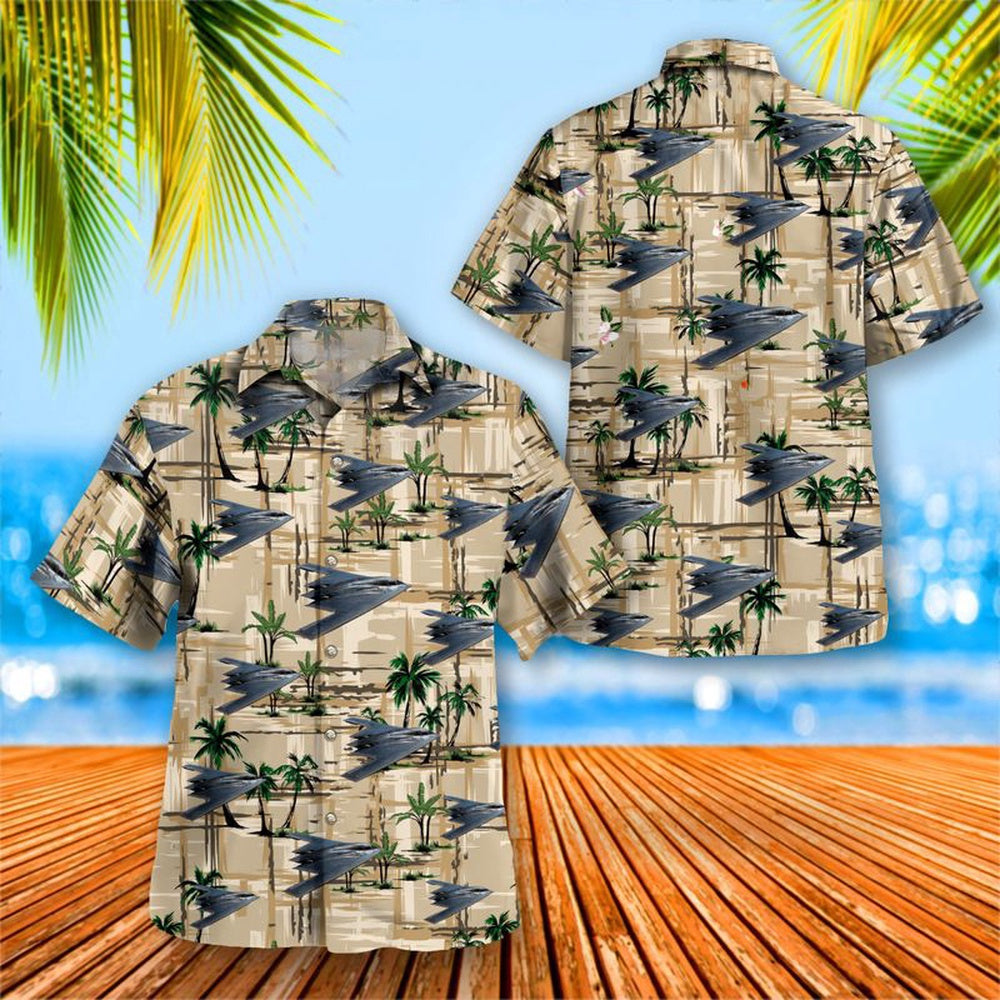 Air Force Hawaiian Shirt, Missouri Air National Guard 110th Bomb Squadron B-2 Spirit Hawaiian Shirt, Air Force Aloha Shirt