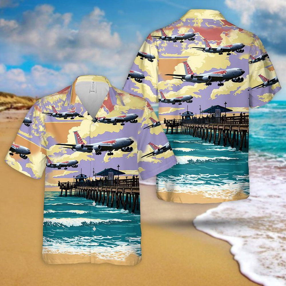 Air Force Hawaiian Shirt, New Jersey Air National Guard 108th Wing KC-135 Stratotanker Hawaiian Shirt, Air Force Aloha Shirt