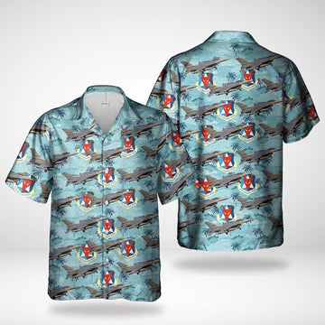 Air Force Hawaiian Shirt, New Jersey Air National Guard, 177th Fighter Wing F-16C Fighting Falcons Hawaiian Shirt, Air Force Aloha Shirt