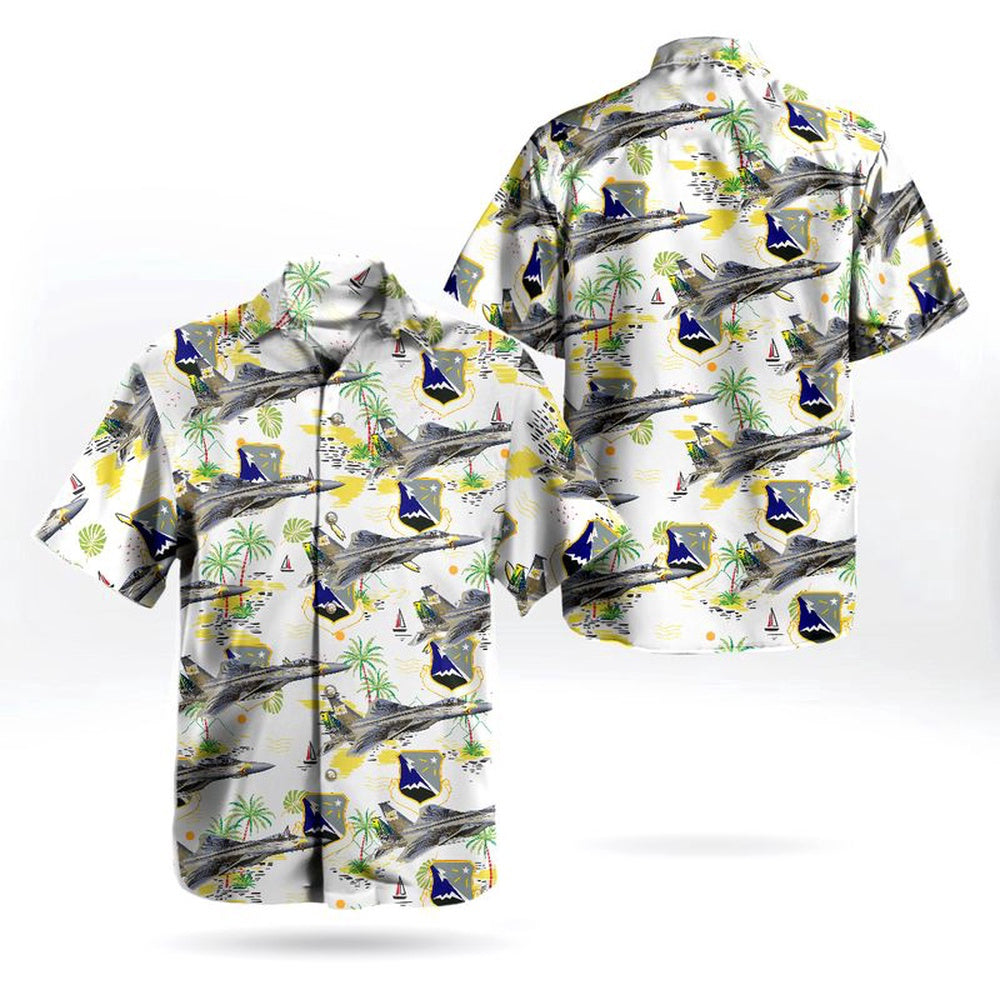 Air Force Hawaiian Shirt, Oregon Air National Guard 173rd Fighter Wing McDonnell Douglas F-15C Eagle Hawaiian Shirt, Air Force Aloha Shirt