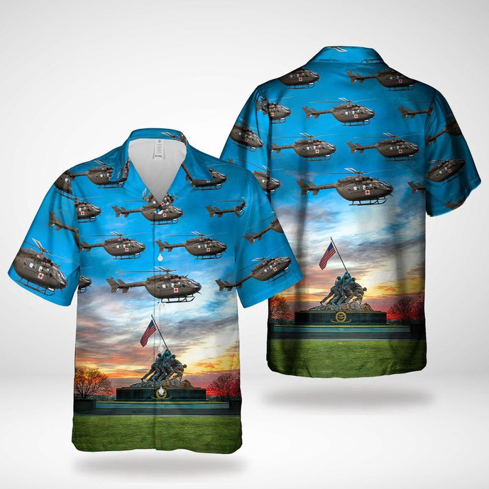 Air Force Hawaiian Shirt, Puerto Rico Air National Guard 156th Airlift Wing UH-72A Lakota Hawaiian Shirt, Air Force Aloha Shirt