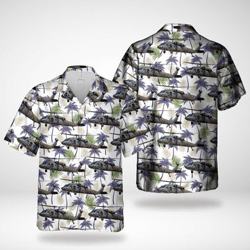Air Force Hawaiian Shirt, Puerto Rico Air National Guard Sikorsky UH-60A Black Hawk (S-70A) Hawaiian Shirt, Air Force Aloha Shirt