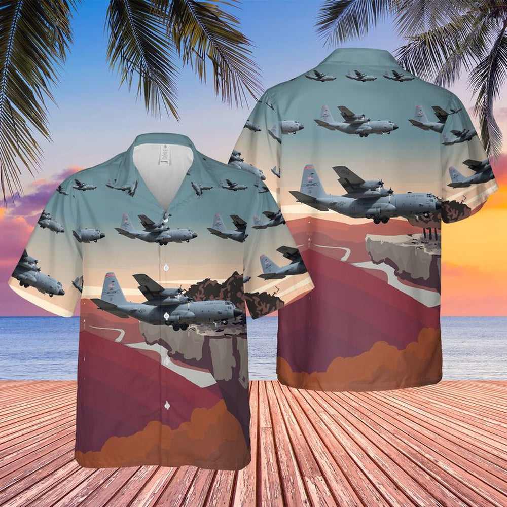 Air Force Hawaiian Shirt, USAF Arkansas Air National Guard 189th Airlift Wing C-130H Hawaiian Shirt, Air Force Aloha Shirt