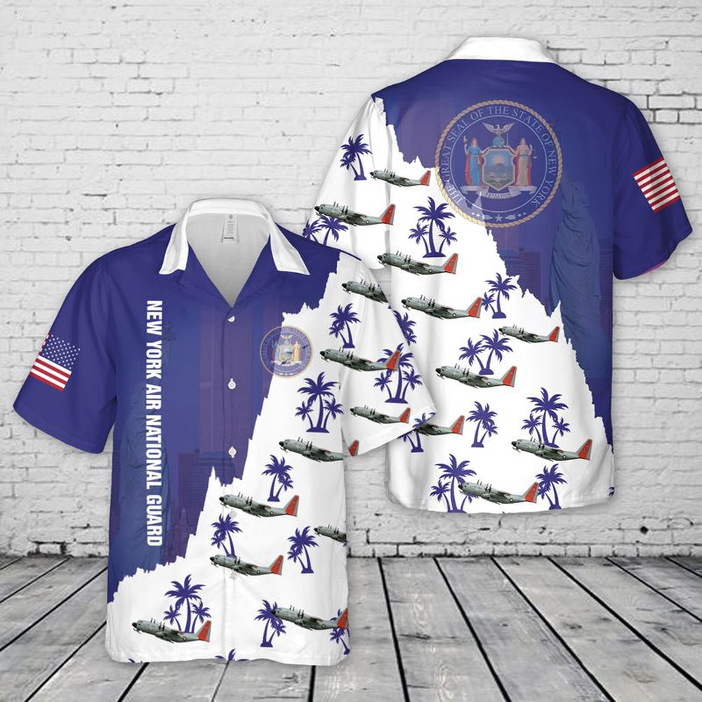Air Force Hawaiian Shirt, USAF New York Air National Guard Lockheed LC-130 Hawaiian Shirt, Air Force Aloha Shirt