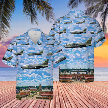 Air Force Hawaiian Shirt, USAF Ohio Air National Guard LTV A-7 Corsair II Hawaiian Shirt, Air Force Aloha Shirt
