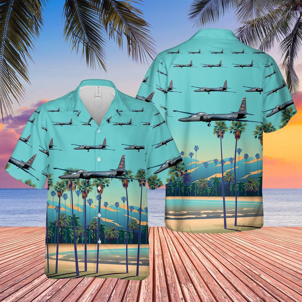 Air Force Hawaiian Shirt, US Air Force 1st Reconnaissance Squadron Lockheed U-2S Hawaiian Shirt, Air Force Aloha Shirt