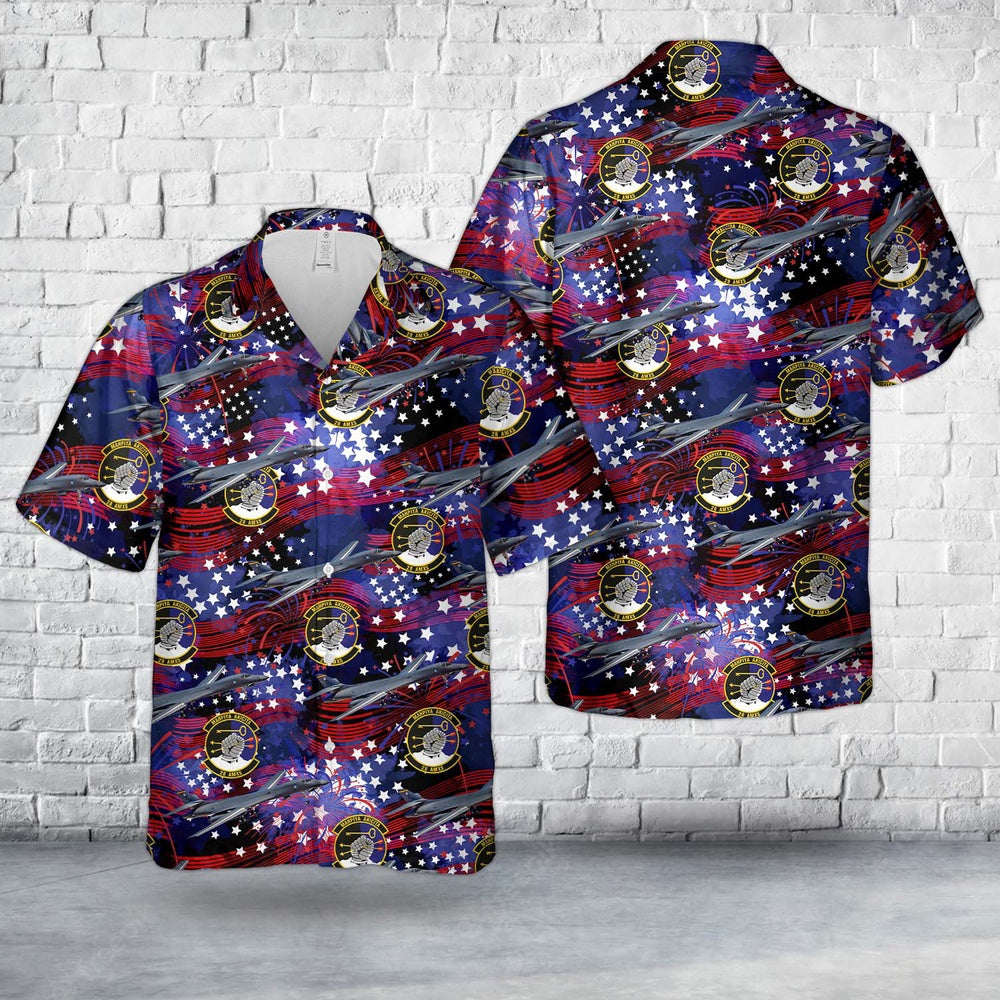 Air Force Hawaiian Shirt, US Air Force 28th Aircraft Maintenance Squadron Rockwell B-1B Lancer, 4th Of July Hawaiian Shirt, Air Force Aloha Shirt