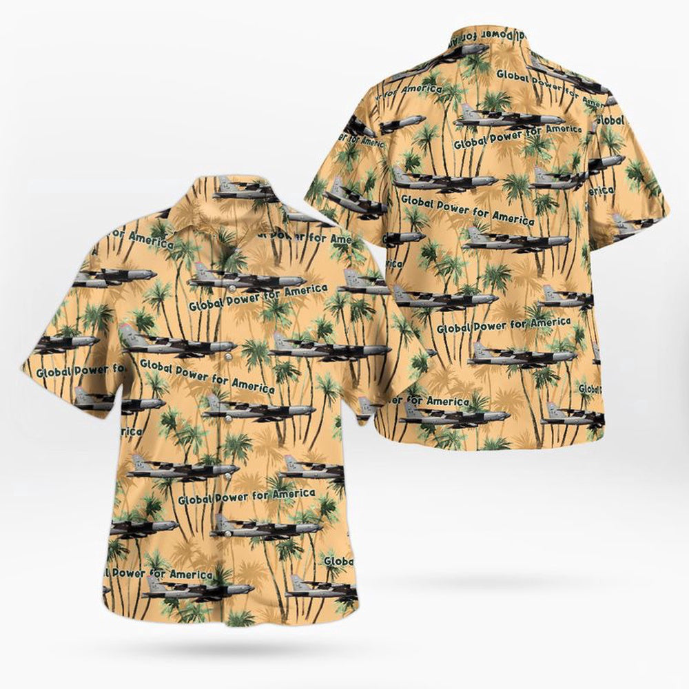 Air Force Hawaiian Shirt, US Air Force 2d Bomb Wing B-52 Stratofortress Hawaiian Shirt, Air Force Aloha Shirt