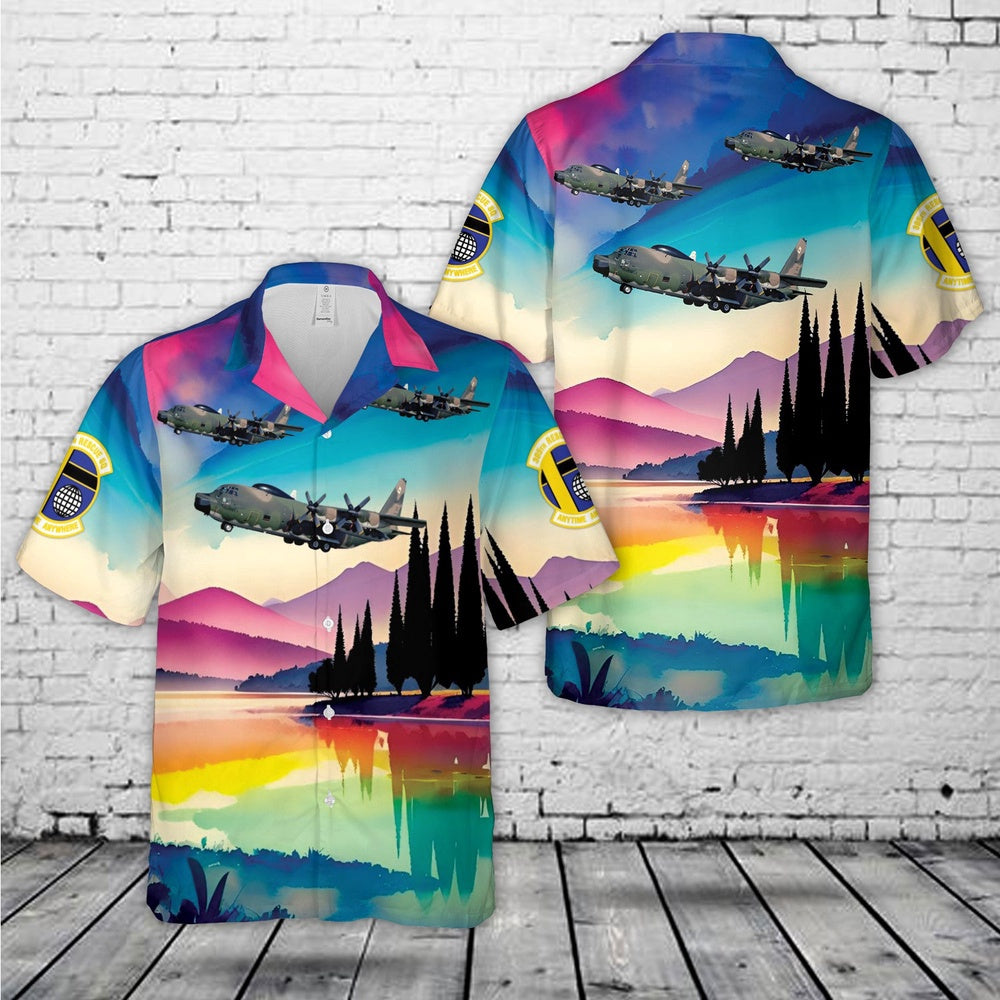 Air Force Hawaiian Shirt, US Air Force 305th Squadron Lockheed HC-130H Hercules Hawaiian Shirt, Air Force Aloha Shirt