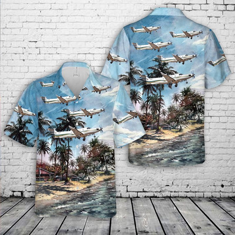 Air Force Hawaiian Shirt, US Air Force 318th Special Operations Squadron Pilatus U-28A (PC12-45) 05-0594 Hawaiian Shirt, Air Force Aloha Shirt