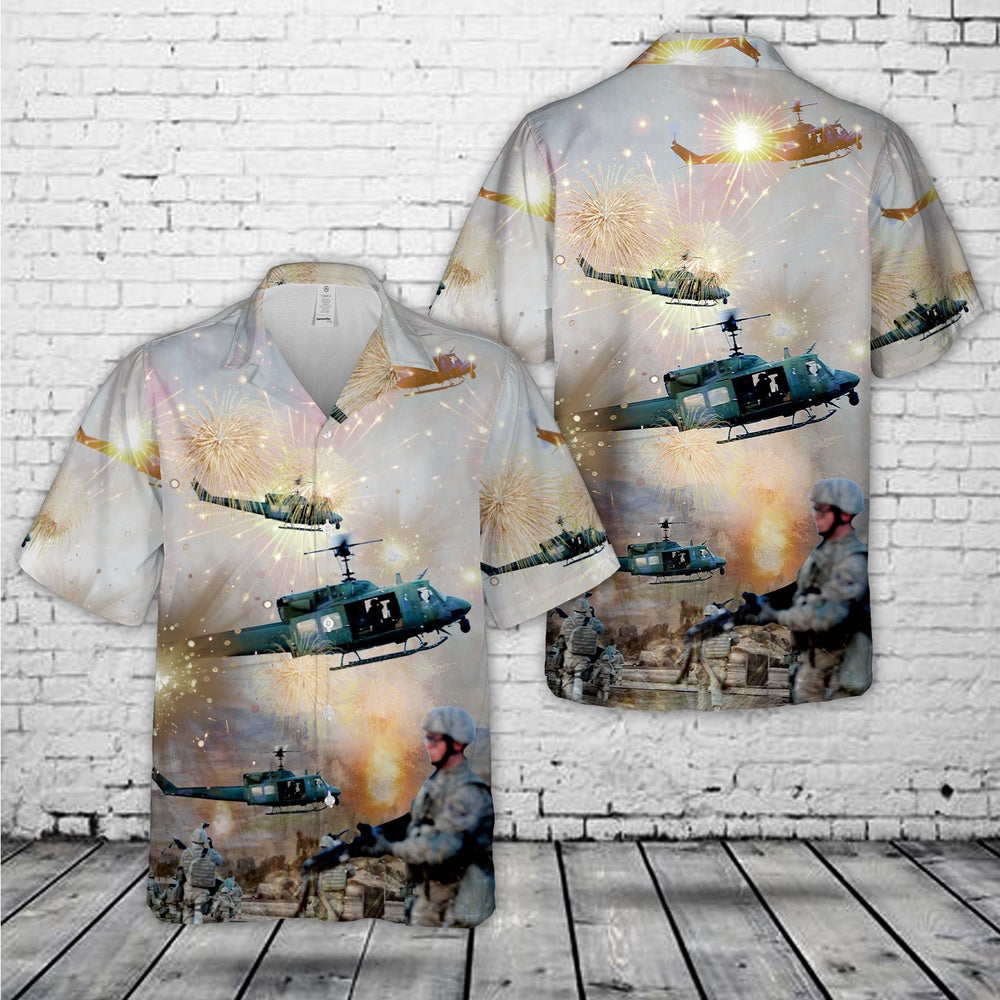 Air Force Hawaiian Shirt, US Air Force 37th Helicopter Squadron UH-1N Hawaiian Shirt, Air Force Aloha Shirt