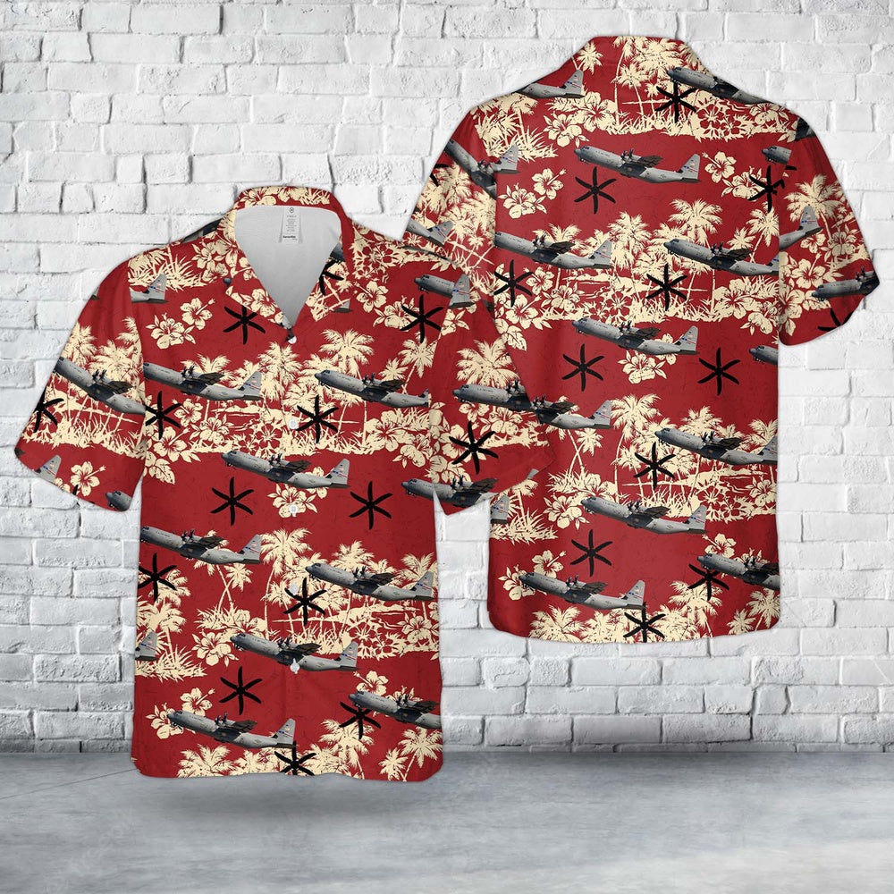 Air Force Hawaiian Shirt, US Air Force 39th Airlift Squadron Lockheed C-130J Super Hercules Hawaiian Shirt, Air Force Aloha Shirt